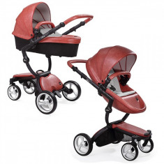 Carucior 2 in 1 Xari din piele ecologica Sicilian Red Mima foto