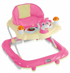 Premergator cu 4 roti si protectie trepte Bambi Pink Bertoni foto