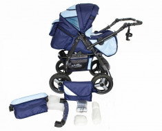 Carucior multifunctional cu roti gonflabile Vip 3 (Bleumarin cu Bleu) Kerttu foto