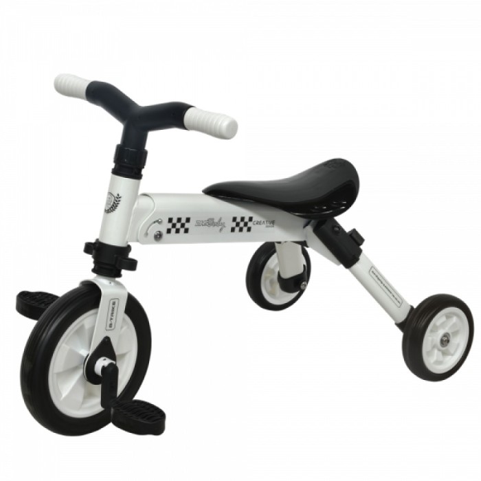 Tricicleta copii 2 in 1 B-Trike Alb DHS foto mare Tricicleta copii 2 in 1 B-Trike Alb DHS foto mare