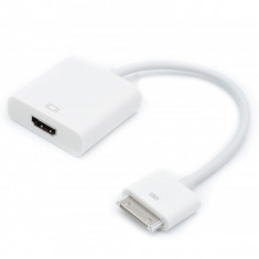 Cablu Adaptor HDMI pentru iPhone 4/4s, iPad2/3 30 pini, alb foto