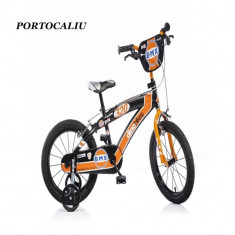 Bicicleta seria BMX 14 inch Portocaliu Dino Bikes foto