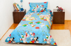 Lenjerie pat copii 1 persoana Mickey Mouse BebeDeco foto