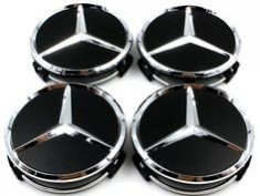 4 x capac centru roata aliaj 75mm 3 pin Wheel Cover Logo Mercedes benz foto