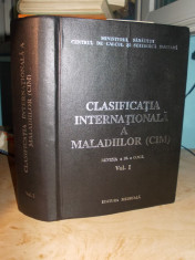 CLASIFICATIA INTERNATIONALA A MALADIILOR ( CIM ) * VOL. 1 - 1993 foto