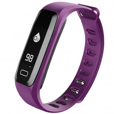 Bratara fitness iUni G16, Bluetooth, LCD 0.86 inch, Notificari, Pedometru, Monitorizare Sedentarism, Puls, Oxigen sange, Purple foto