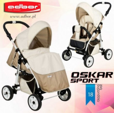 Carucior sport Oskar Sport 18 (Cappuccino cu Bej) Adbor foto