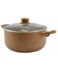 Cratita non-stick+capac sticla 26cm Granite foto