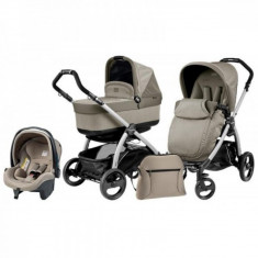 Carucior 3 in 1 Book Plus Black and Silver Pop-Up Cream Peg Perego foto