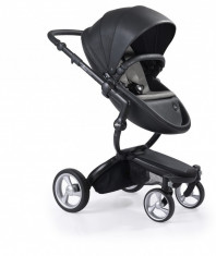 Carucior 2 in 1 Xari din piele ecologica Black Mima foto