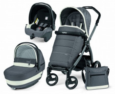 Carucior 3 in 1 Book Plus S Black Completo SL Ascot Peg Perego foto