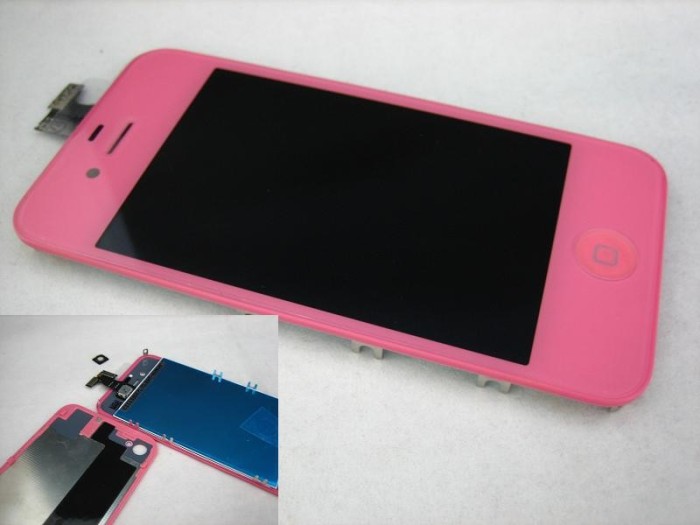 Display iPhone 4s roz nou / complet cu tot cu ecran si touchscreen