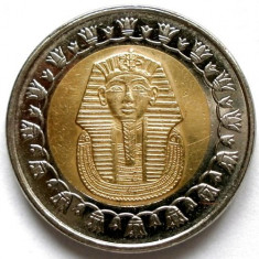 EGIPT - TUTANKAMON , 1 LIRA / ONE POUND 2007 , 25mm. foto