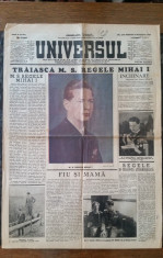 Ziar Universul dedicat urcarii pe tron a Regelui Mihai 9 Noiembrie 1940 foto