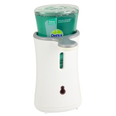 Dozator electronic + rezerva sapun lichid Dettol Aloe Vera, 250 ml, Alb foto