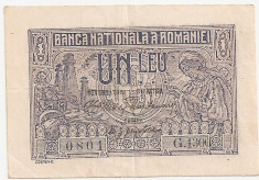 ROMANIA 1 LEU 1915 VF foto