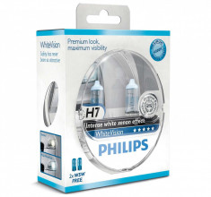 Set Becuri H7 Philips White Vision Ultra 12v 55W + 2 W5W GR-IS-12972WHVB1 foto