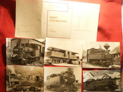 Set 9 Ilustrate Locomotive vechi Germania sec.XIX si inc.sec.XX,nr.25 -ed. 1973 foto