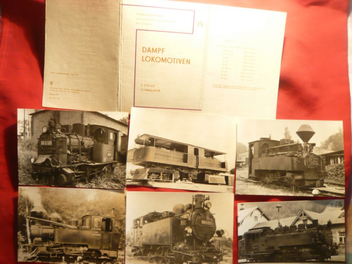 Set 9 Ilustrate Locomotive vechi Germania sec.XIX si inc.sec.XX,nr.25 -ed. 1973