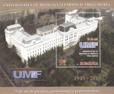 UNIVERSITATEA DE MEDICINA SI FARMACIE- TARGU MURES BLOC,2015 ,MNH ROMANIA . foto