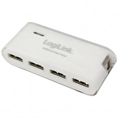 Hub USB Logilink UA0086 USB 2.0 4 porturi White foto