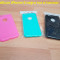 Husa silicon IPhone 6 negru roz si turcoaz
