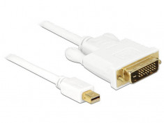 Cablu Delock mini DisplayPort Male - DVI 24pin Male 3m alb foto