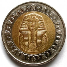 EGIPT - TUTANKAMON , 1 LIRA / ONE POUND 2007 , 25mm. foto