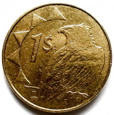 AFRICA - NAMIBIA , 1 DOLLAR 2010 , A Bateleur Eagle , 23mm. foto