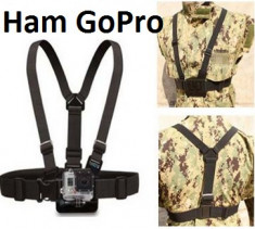 Ham de corp + J-HOOK GoPro Chest Mount GoPro Hero 1/2/3/3+/4/5 chesty foto