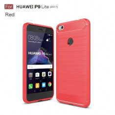 Husa Huawei P9 Lite 2017 - Carbon Brushed Red foto