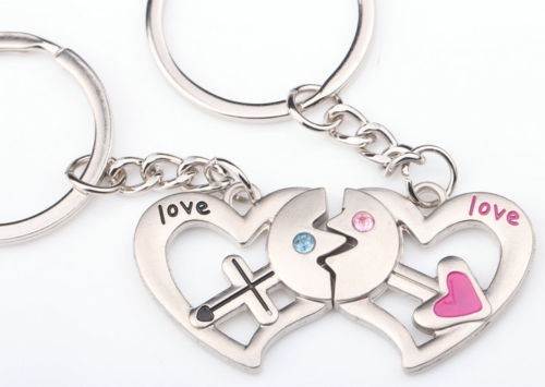 Set Breloc Pentru Cuplu / Indragostiti - In Forma De inima - LOVE - Set Breloc Pentru Cuplu / Indragostiti - In Forma De inima - LOVE -