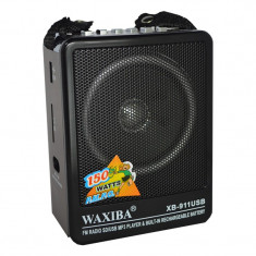 Radio MP3 portabil Waxiba XB-911USB, mufa jack foto