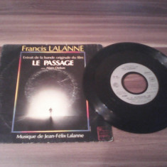 DISC VINIL FRANCIS LALANNE-EXTRACT DE LA BANDE ORIGINALE DU FILM LE PASSAGE 1986