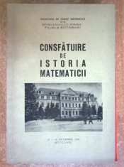 Consfatuire de istoria matematicii {1972} foto