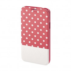 Husa Booklet Lovely Dots Samsung Galaxy S5 Hama, Roz/Alb foto