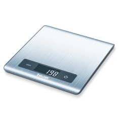 Cantar de bucatarie Beurer KS51, 5 kg, LCD, Inox, suprafata anti-amprente