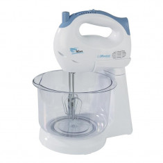 Mixer cu bol Magitec SN-4206, 7 viteze, 250 W, Alb/Albastru foto