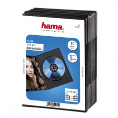 Set carcase DVD Hama, 10 bucati, Negru foto