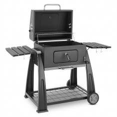 Klarstein Bigfoot gratar fumator BBQ Grill 55 x 40 cm, din o?el negru foto