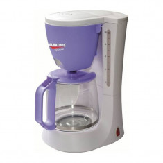 Filtru de cafea Verona Albatros, 10 cesti, 680 W, Alb/Mov foto