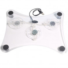 Cooler laptop Notebook Cooling Pad, 3 ventilatoare, USB, zgomot redus foto