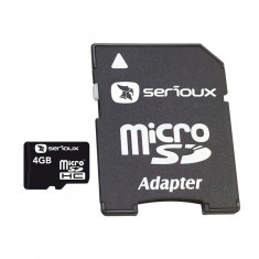 Card memorie micro SDHC Serioux, 4 GB + adaptor foto