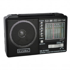 Radio Mp3 portabil Waxiba XB-951REC, functie inregistrare foto