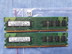 SAMSUNG 2x1Gb ddr2 PC 6400U 666 rami KIT perfect fuctionali (R18) foto