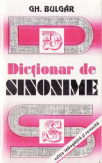 DICTIONAR DE SINONIME de GH. BULGAR foto