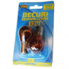 Set 2 becuri auto galbene semnalizare Pilot 12V, 21W foto