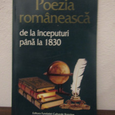 POEZIA ROMANEASCA DE LA INCEPUTURI PANA LA 1830