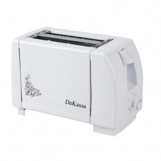 Prajitor de paine Dekassa DK-1503, 750 W, 2 felii, 7 nivele, Alb foto