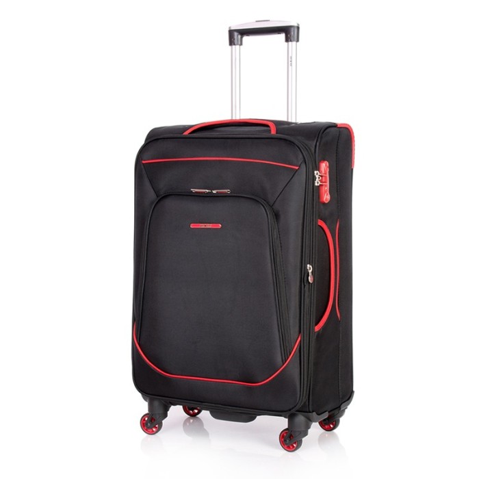 Troler Smiley Lamonza, 77 cm, Negru/Rosu foto mare Troler Smiley Lamonza, 77 cm, Negru/Rosu foto mare